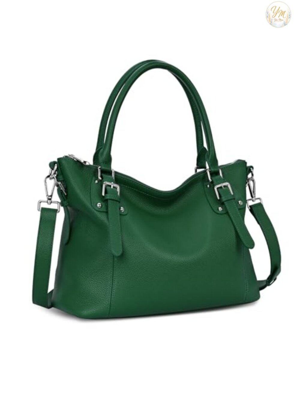 Genuine Cowhide Leather Tote Bag with Top Handle Shoulder Crossbody
